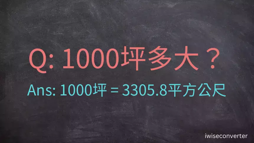 1000坪多大？1000坪幾平方公尺？