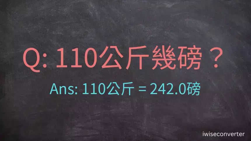 110公斤幾磅？