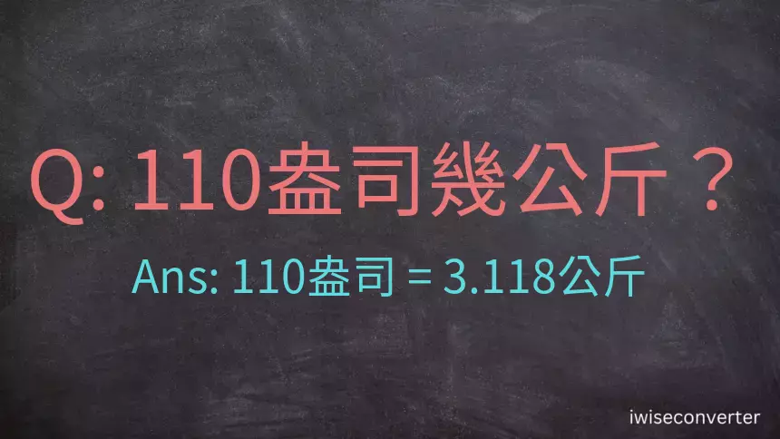 110盎司幾公斤？