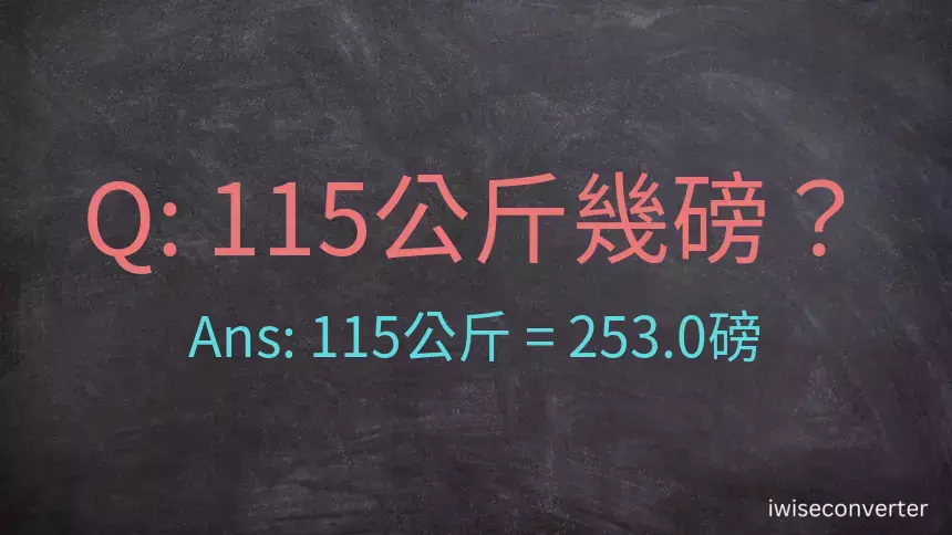 115公斤幾磅？