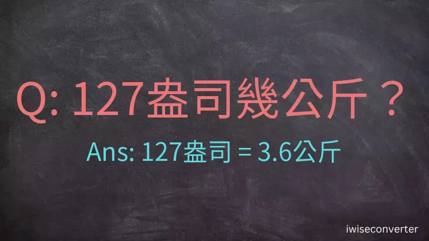 127盎司幾公斤？