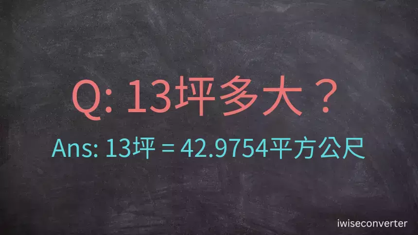 13坪多大？13坪幾平方公尺？