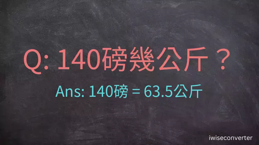 140磅幾公斤？