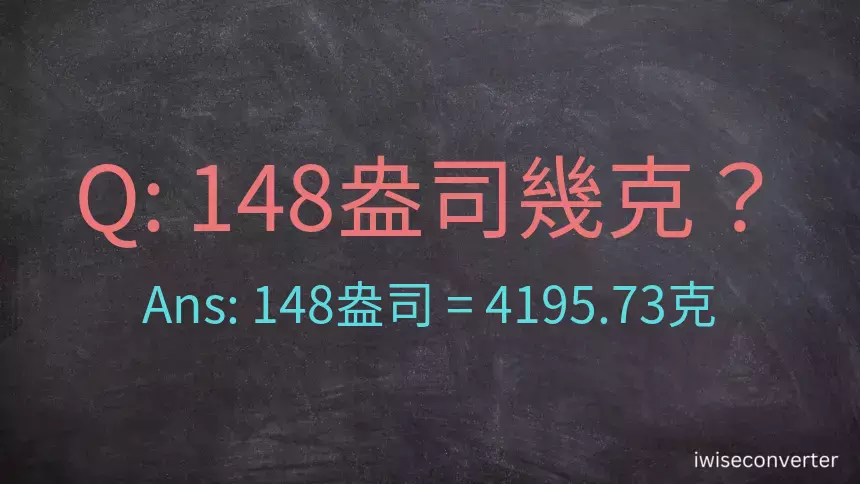 148盎司幾公克？148盎司幾克？