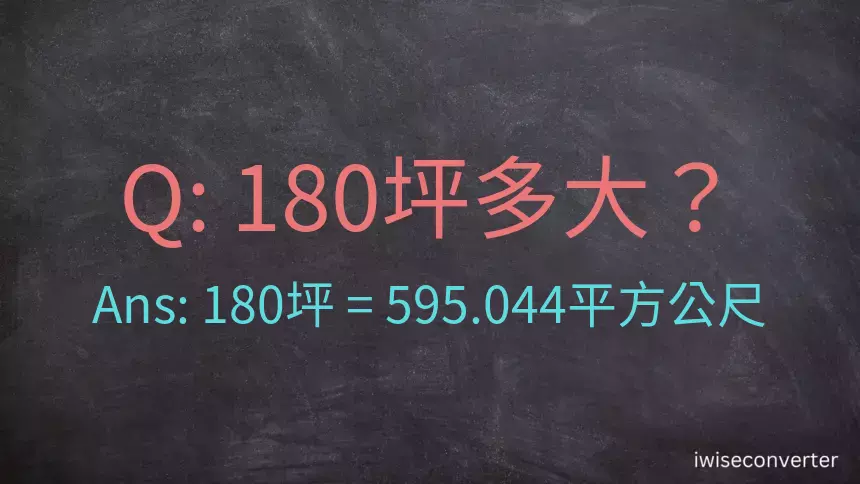 180坪多大？180坪幾平方公尺？