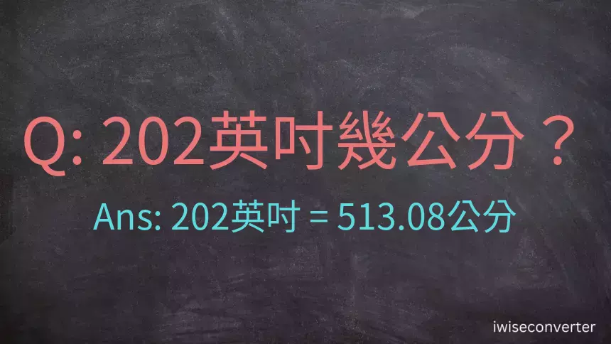 202英吋幾公分？