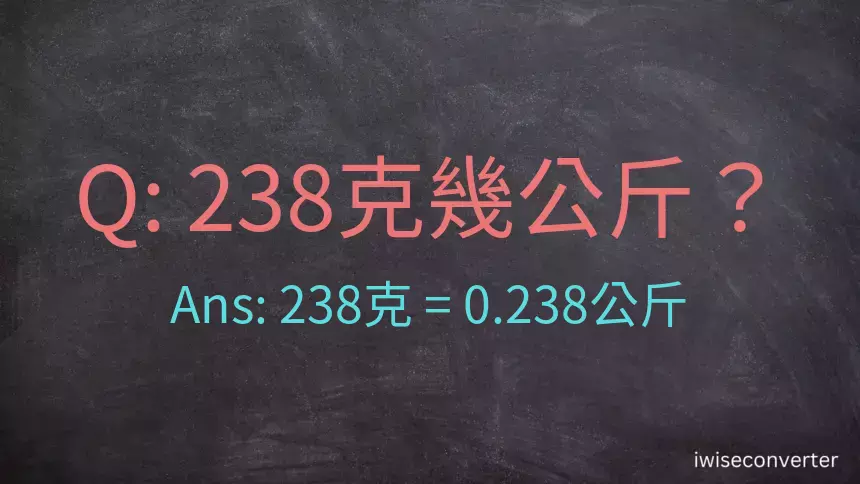 238克是多少公斤？