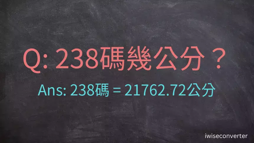 238碼幾公分？