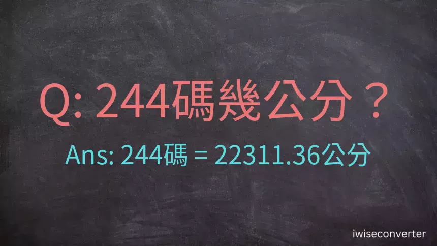 244碼幾公分？