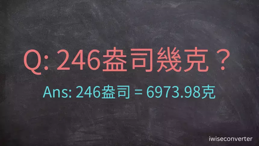 246盎司幾公克？246盎司幾克？