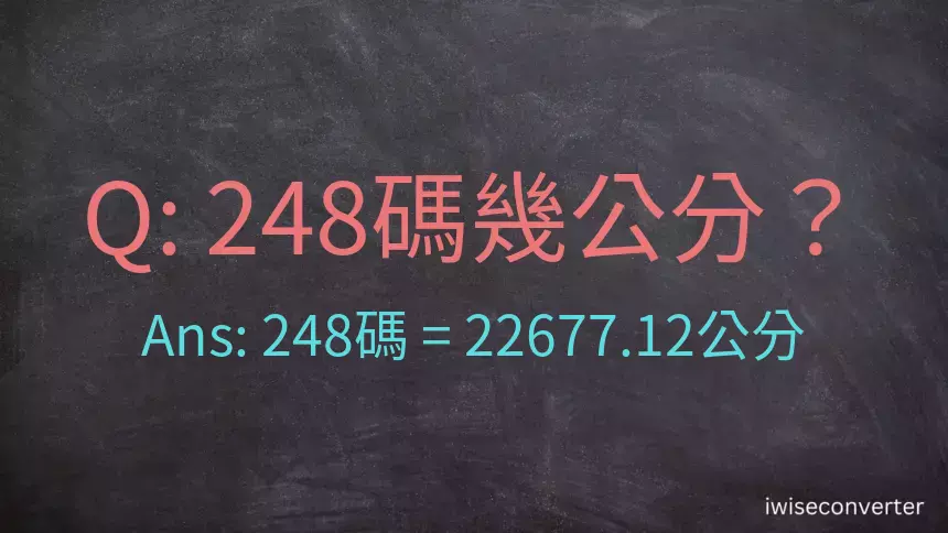 248碼幾公分？