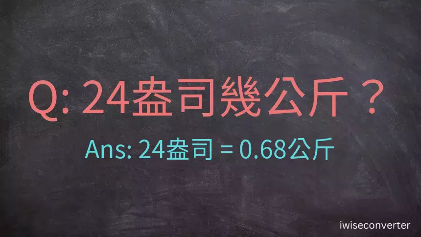 24盎司幾公斤？