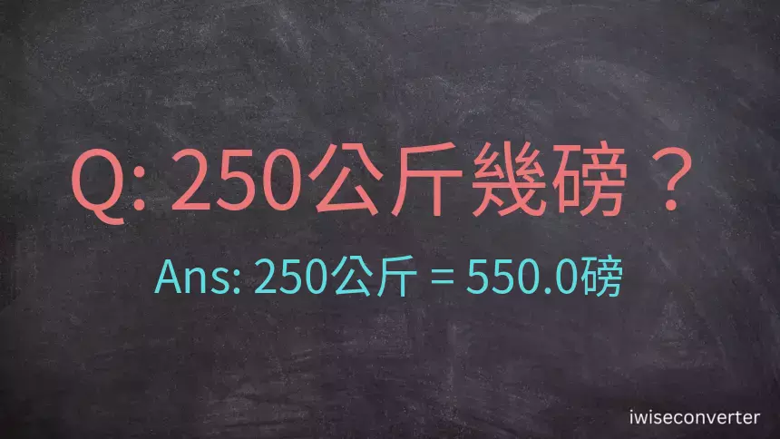 250公斤幾磅？