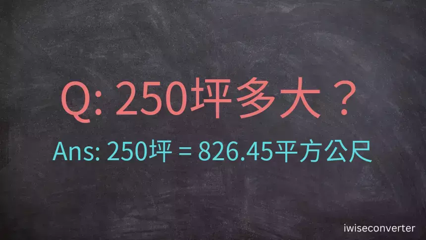 250坪多大？250坪幾平方公尺？