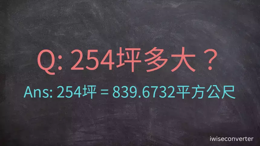 254坪多大？254坪幾平方公尺？