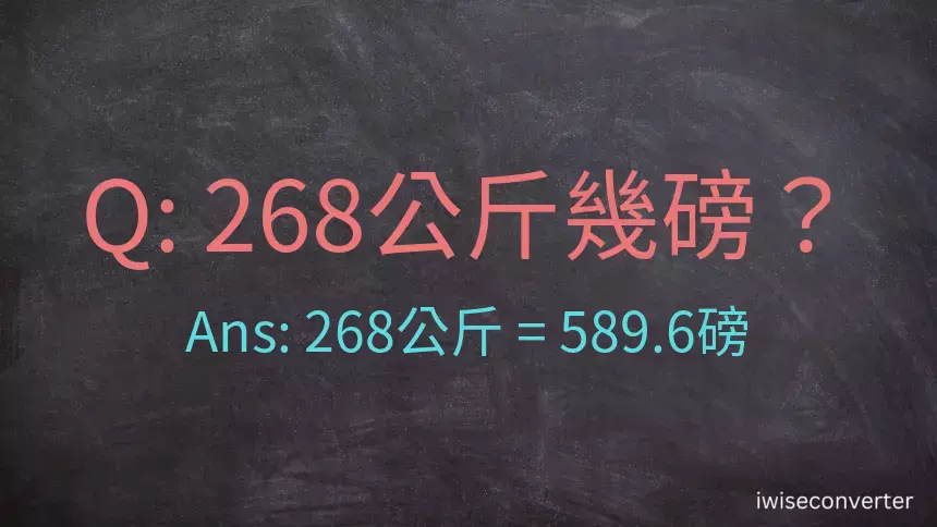 268公斤幾磅？