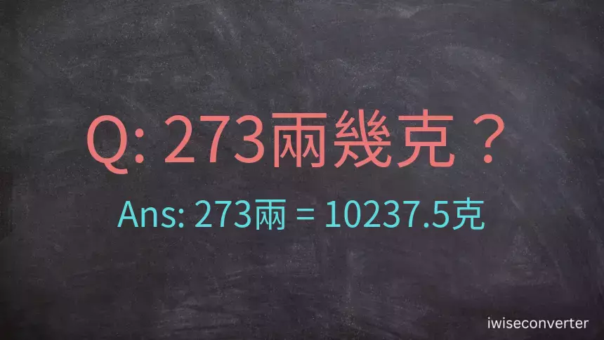 273兩是多少克？