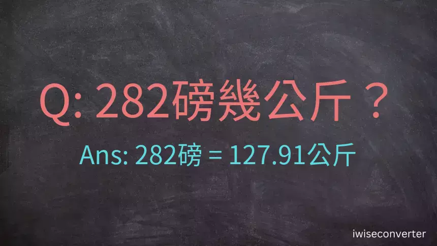 282磅幾公斤？