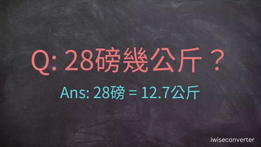 28磅幾公斤？