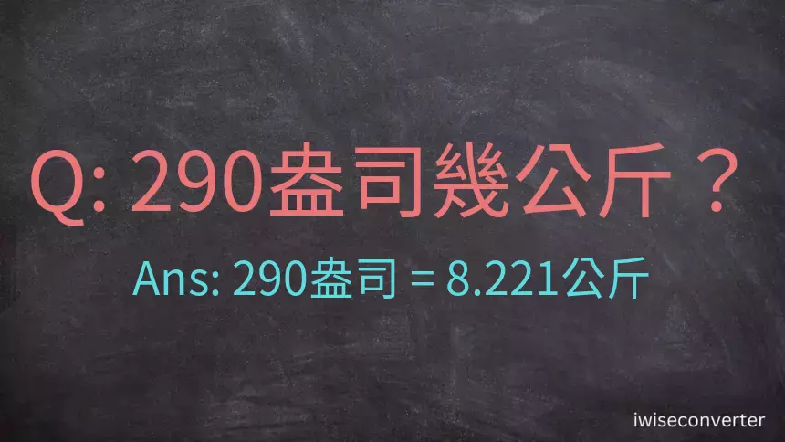 290盎司幾公斤？