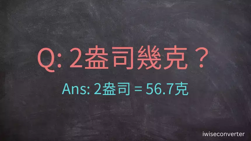 2盎司幾公克？2盎司幾克？