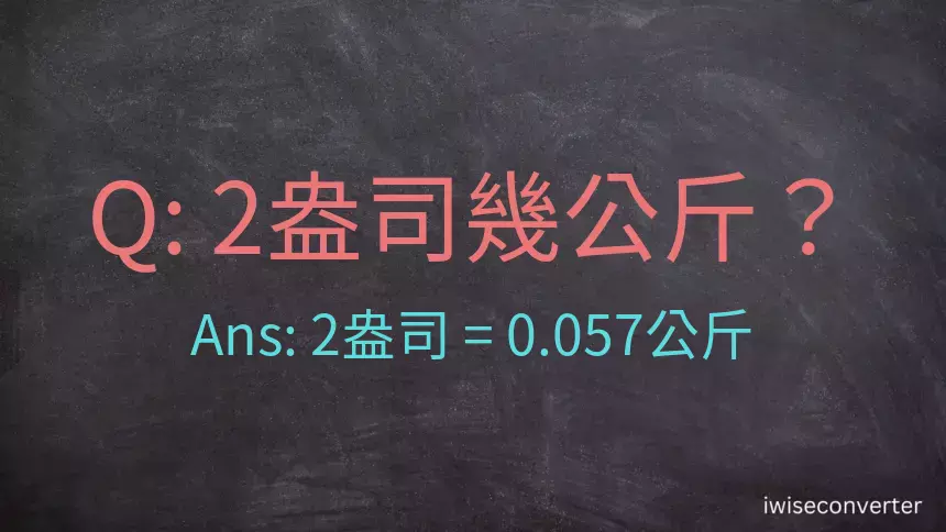 2盎司幾公斤？