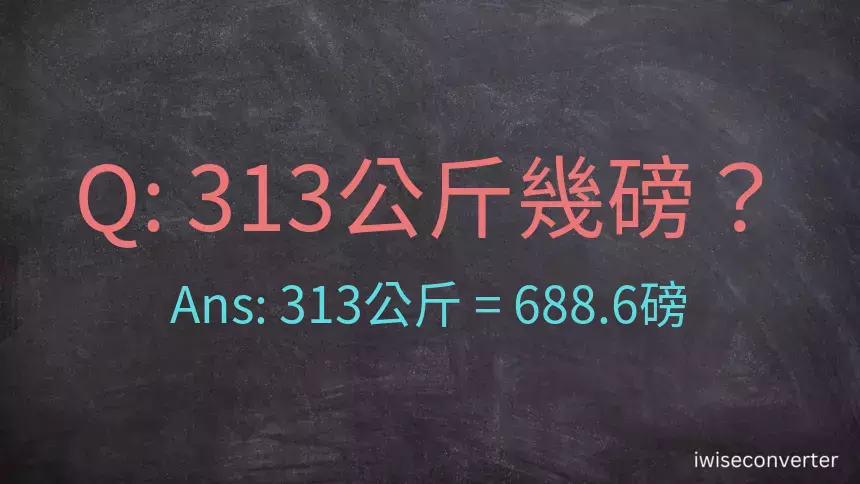 313公斤幾磅？