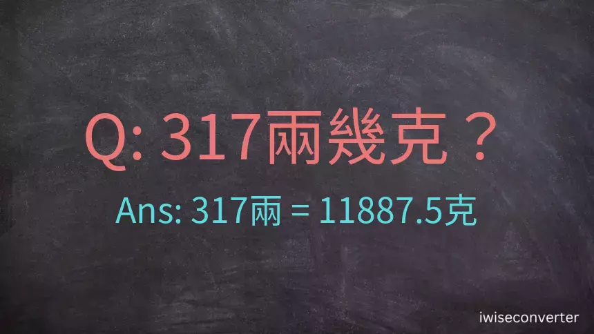 317兩是多少克？