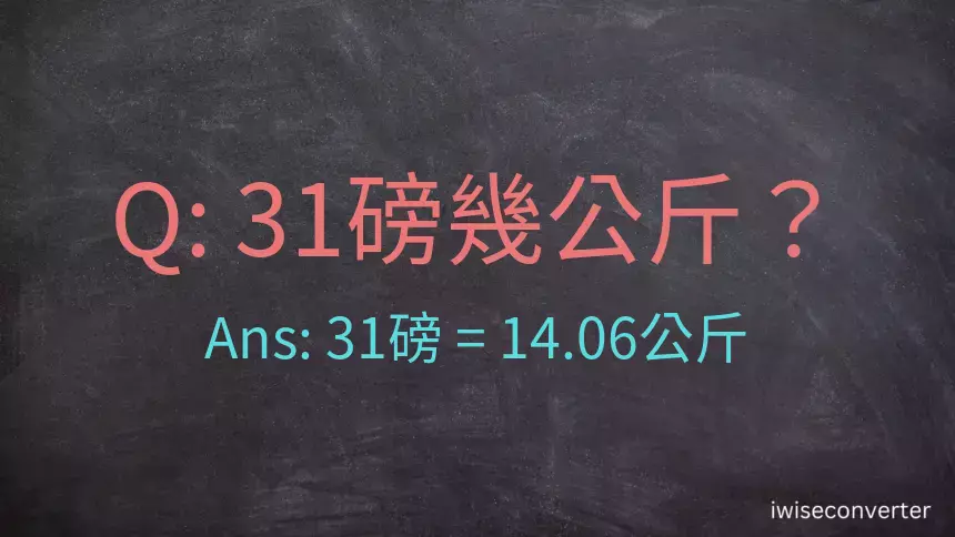 31磅幾公斤？