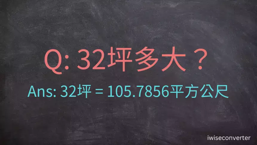 32坪多大？32坪幾平方公尺？