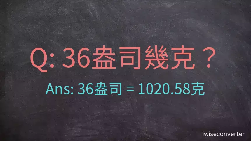 36盎司幾公克？36盎司幾克？