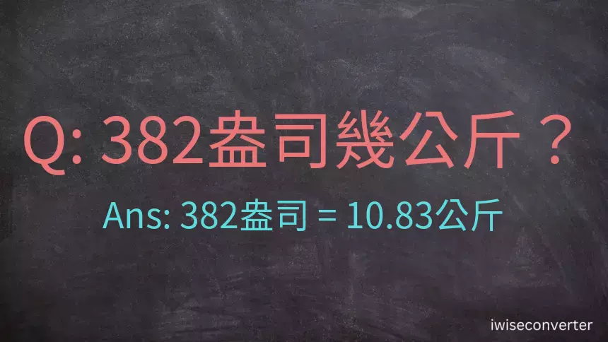 382盎司幾公斤？