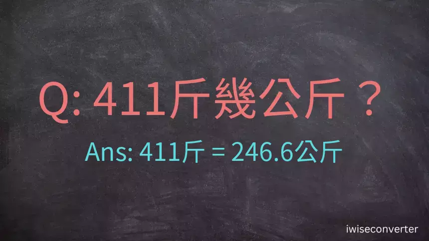 411斤是多少公斤？411台斤是多少公斤？