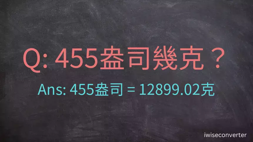 455盎司幾公克？455盎司幾克？