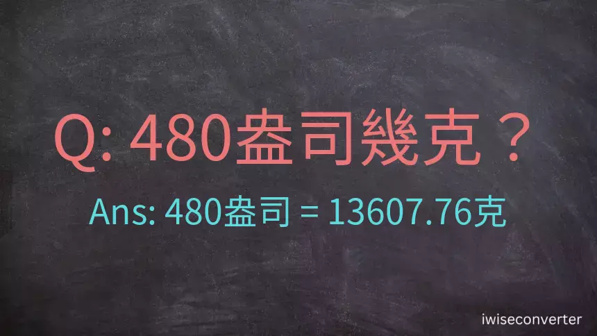 480盎司幾公克？480盎司幾克？