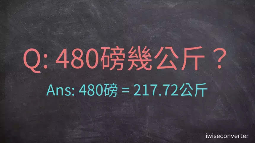 480磅幾公斤？