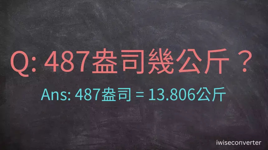 487盎司幾公斤？