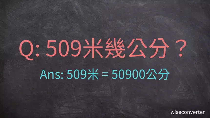 509米幾公分？