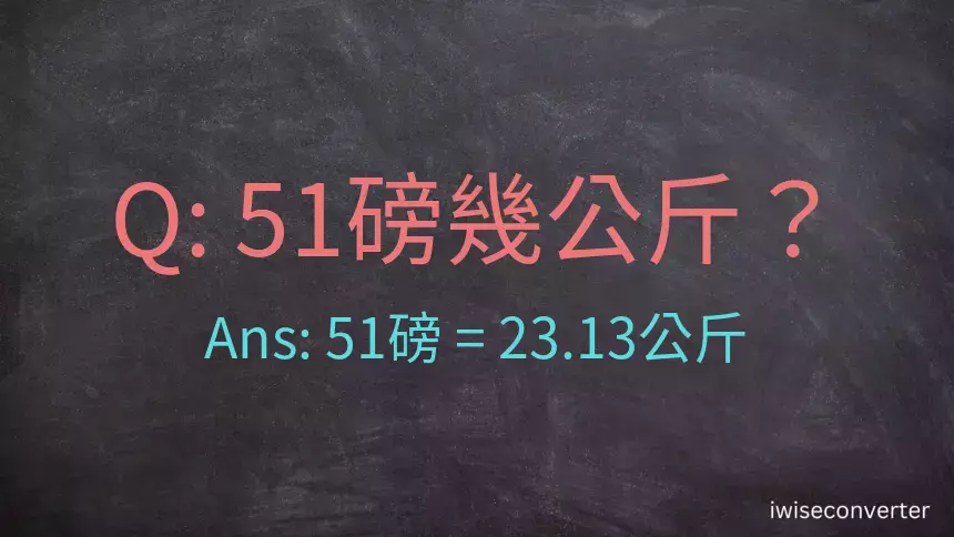 51磅幾公斤？