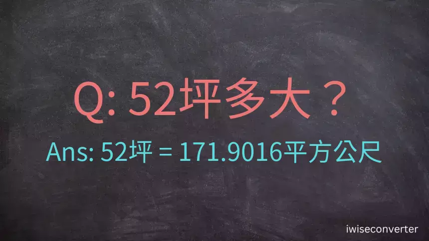 52坪多大？52坪幾平方公尺？