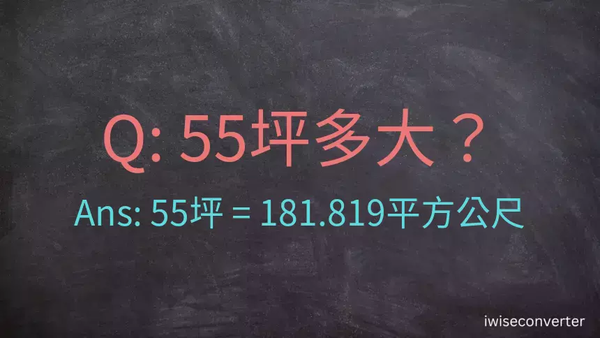 55坪多大？55坪幾平方公尺？