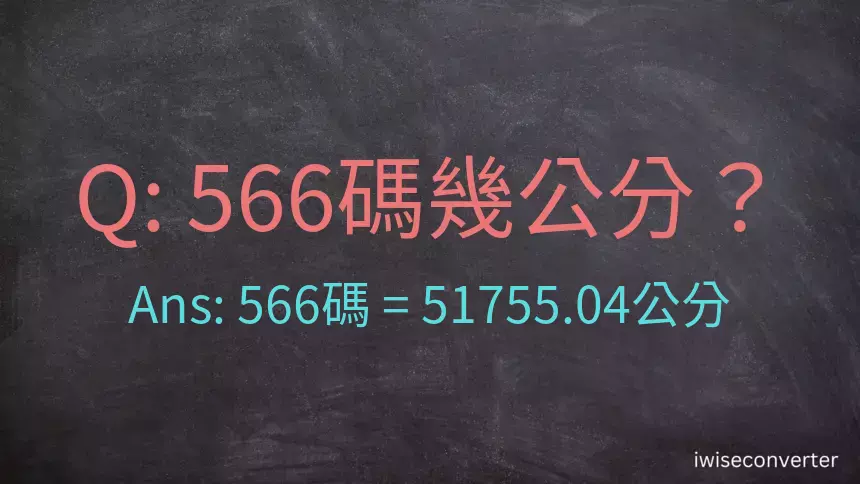 566碼幾公分？