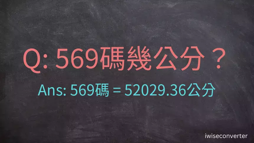 569碼幾公分？