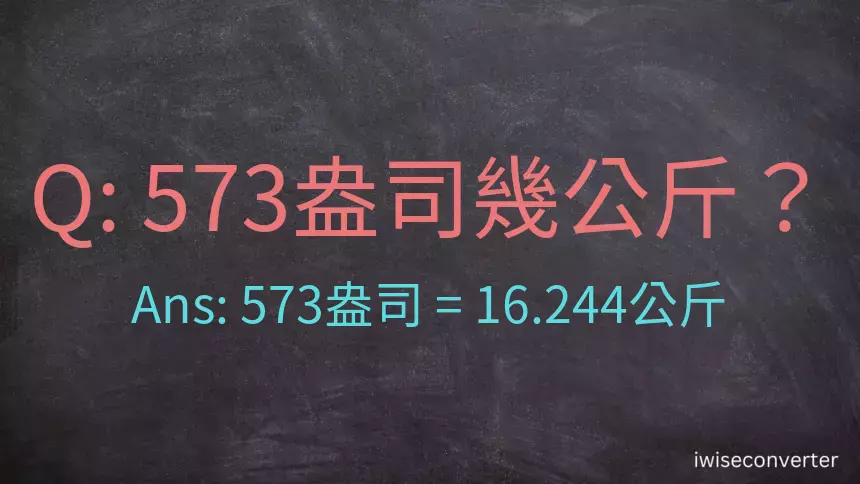 573盎司幾公斤？