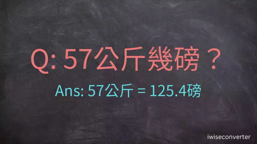 57公斤幾磅？