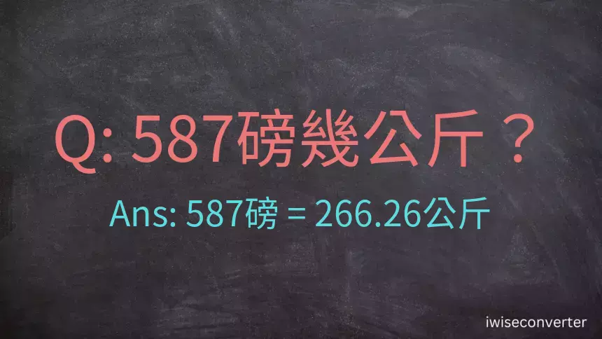 587磅幾公斤？