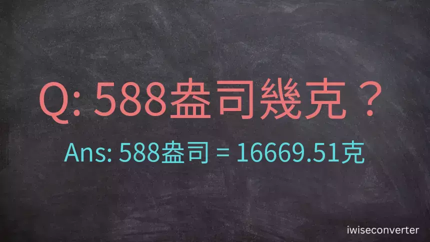 588盎司幾公克？588盎司幾克？