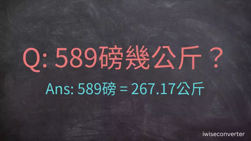 589磅幾公斤？