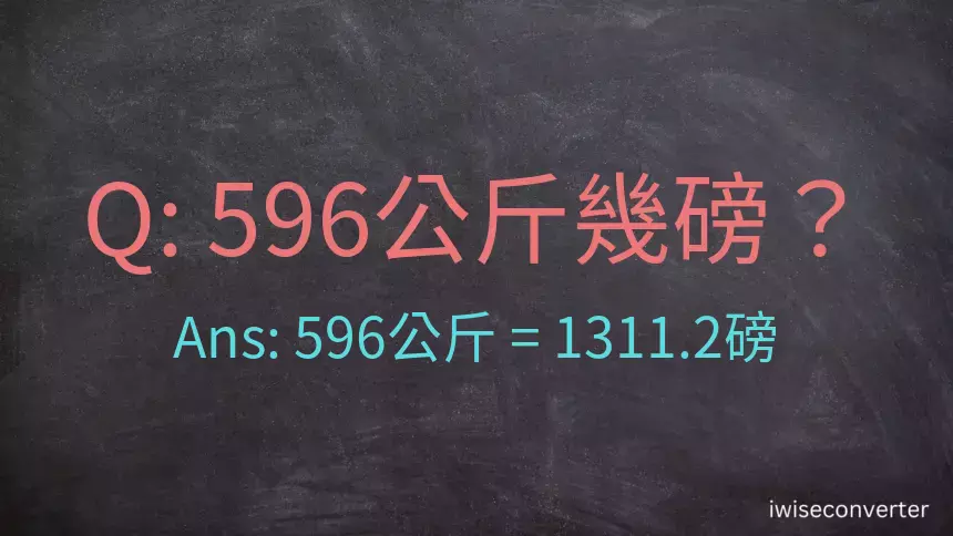 596公斤幾磅？