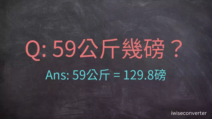 59公斤幾磅？